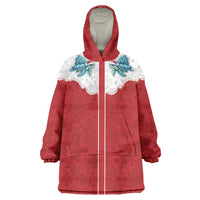 Western Yoke Wearable Blanket Hoodie Turtle Going Home For Christmas - Wonder Print Shop