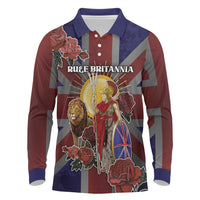 British Empire Long Sleeve Polo Shirt Rule Britannia - Wonder Print Shop
