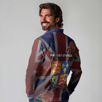 British Empire Long Sleeve Polo Shirt Rule Britannia - Wonder Print Shop