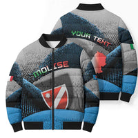 Personalized Italy Molise Bomber Puffer Jacket Coat Of Arms With Dynamic Dot Patterns
