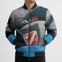 Personalized Italy Molise Bomber Puffer Jacket Coat Of Arms With Dynamic Dot Patterns