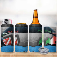 Personalized Italy Molise 4 in 1 Can Cooler Tumbler Coat Of Arms With Dynamic Dot Patterns