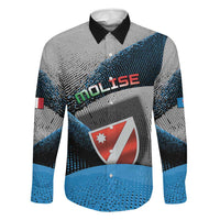 Personalized Italy Molise Family Matching Mermaid Dress and Hawaiian Shirt Coat Of Arms With Dynamic Dot Patterns