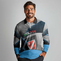 Personalized Italy Molise Long Sleeve Polo Shirt Coat Of Arms With Dynamic Dot Patterns