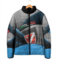 Personalized Italy Molise Padded Jacket Coat Of Arms With Dynamic Dot Patterns