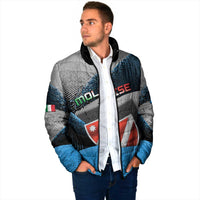 Personalized Italy Molise Padded Jacket Coat Of Arms With Dynamic Dot Patterns