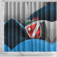 Italy Molise Shower Curtain Coat Of Arms With Dynamic Dot Patterns