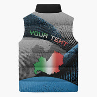 Personalized Italy Molise Sleeveless Puffer Jacket Coat Of Arms With Dynamic Dot Patterns