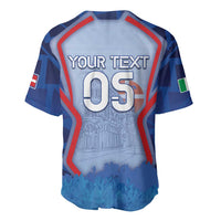Custom Italy Piedmont Baseball Jersey Capital Turin Urban Sketch