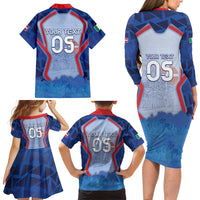 Custom Italy Piedmont Family Matching Long Sleeve Bodycon Dress and Hawaiian Shirt Capital Turin Urban Sketch
