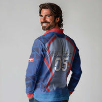 Custom Italy Piedmont Long Sleeve Polo Shirt Capital Turin Urban Sketch