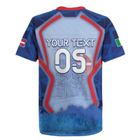 Custom Italy Piedmont Rugby Jersey Capital Turin Urban Sketch