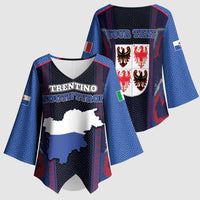 Personalized Italy Trentino-South Tyrol Kimono Sleeve Blouse Coat Of Arms Eagle And Roman Patterns