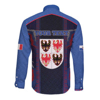 Personalized Italy Trentino-South Tyrol Long Sleeve Button Shirt Coat Of Arms Eagle And Roman Patterns