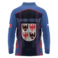 Personalized Italy Trentino-South Tyrol Long Sleeve Polo Shirt Coat Of Arms Eagle And Roman Patterns