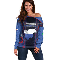 Personalized Italy Trentino-South Tyrol Off Shoulder Sweater Coat Of Arms Eagle And Roman Patterns