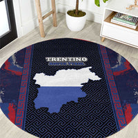 Italy Trentino-South Tyrol Round Carpet Coat Of Arms Eagle And Roman Patterns