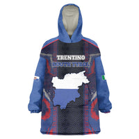 Personalized Italy Trentino-South Tyrol Wearable Blanket Hoodie Coat Of Arms Eagle And Roman Patterns