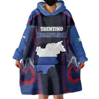 Personalized Italy Trentino-South Tyrol Wearable Blanket Hoodie Coat Of Arms Eagle And Roman Patterns