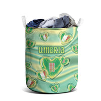Italy Umbria Laundry Basket Flag Emerald Heart Candy