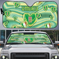 Italy Umbria Auto Sun Shade Flag Emerald Heart Candy