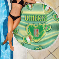 Italy Umbria Beach Blanket Flag Emerald Heart Candy