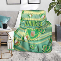 Italy Umbria Blanket Flag Emerald Heart Candy