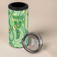 Personalized Italy Umbria 4 in 1 Can Cooler Tumbler Flag Emerald Heart Candy