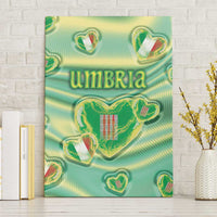 Italy Umbria Canvas Wall Art Flag Emerald Heart Candy