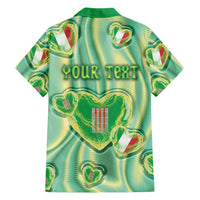Personalized Italy Umbria Family Matching Long Sleeve Bodycon Dress and Hawaiian Shirt Flag Emerald Heart Candy
