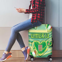 Italy Umbria Luggage Cover Flag Emerald Heart Candy