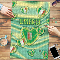 Italy Umbria Puzzle Flag Emerald Heart Candy