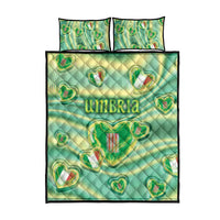 Italy Umbria Quilt Bed Set Flag Emerald Heart Candy