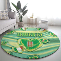 Italy Umbria Round Carpet Flag Emerald Heart Candy