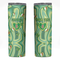 Personalized Italy Umbria Skinny Tumbler Flag Emerald Heart Candy