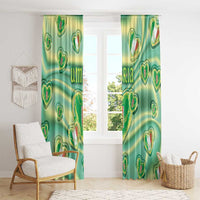 Italy Umbria Window Curtain Flag Emerald Heart Candy