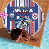 Cape Verde Football Beach Blanket Monster Blue Shark Striped Style