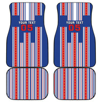 Custom Cape Verde Football Car Mats Monster Blue Shark Striped Style