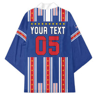 Custom Cape Verde Football Kimono Monster Blue Shark Striped Style