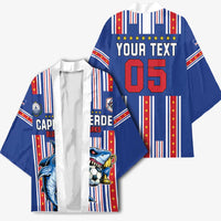 Custom Cape Verde Football Kimono Monster Blue Shark Striped Style