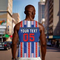 Custom Cape Verde Football Men Tank Top Monster Blue Shark Striped Style