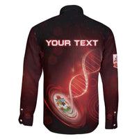 Personalized Bermuda Is In My DNA Family Matching Off The Shoulder Long Sleeve Dress and Hawaiian Shirt - Wonder Print Shop