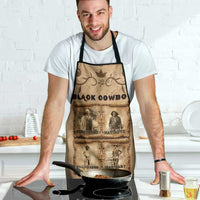 Black Cowboy Apron Melanin Black History Western Grunge - Wonder Print Shop