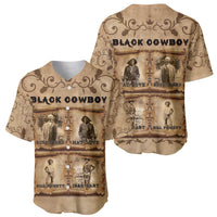 Black Cowboy Baseball Jersey Melanin Black History Western Grunge - Wonder Print Shop