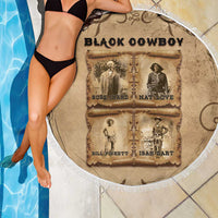 Black Cowboy Beach Blanket Melanin Black History Western Grunge - Wonder Print Shop