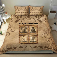 Black Cowboy Bedding Set Melanin Black History Western Grunge - Wonder Print Shop