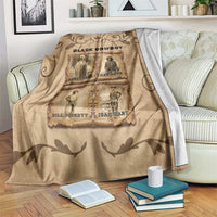 Black Cowboy Blanket Melanin Black History Western Grunge - Wonder Print Shop