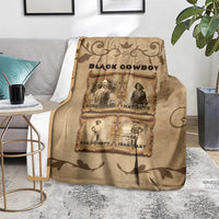 Black Cowboy Blanket Melanin Black History Western Grunge - Wonder Print Shop