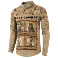Black Cowboy Button Sweatshirt Melanin Black History Western Grunge - Wonder Print Shop