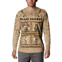 Black Cowboy Button Sweatshirt Melanin Black History Western Grunge - Wonder Print Shop